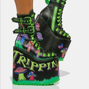 Mind Trip Mushroom Rave Platform Boots